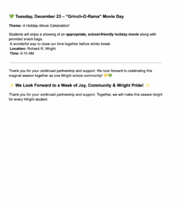 December 2025 Upcoming Events