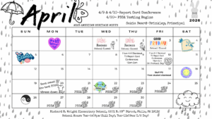 Richard R. Wright April 2026 Monthly Calendars